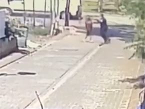 Chased down with knife cop shoots attacker
