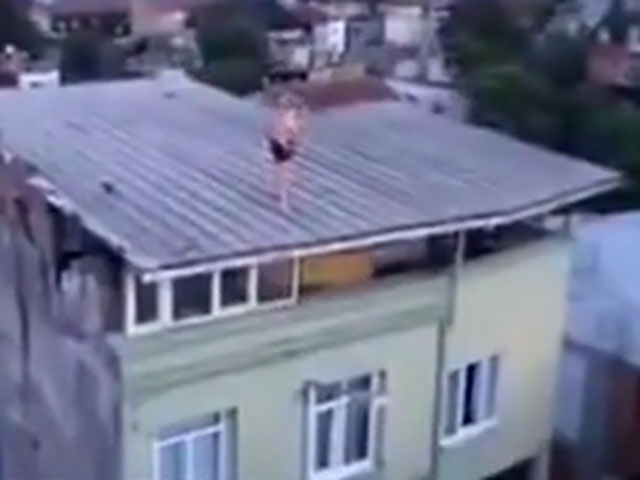 Man high on drugs jumps from rooftop